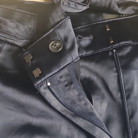 White House Black Market Belted Utility Officer Blue Wide-Leg Pants - Picture 5 of 12